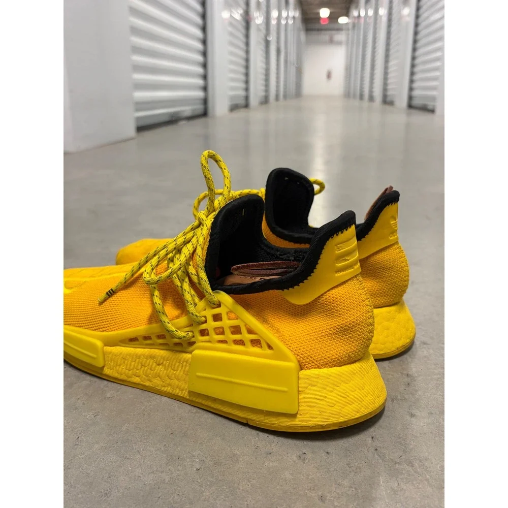 Adidas Pharrell Williams Human Race NMD Sneakers Mens 8 Yellow GY0091 Good